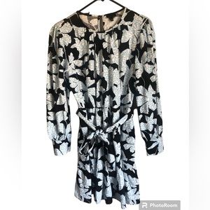 Who What Wear Floral Long Sleeve Dress Medium